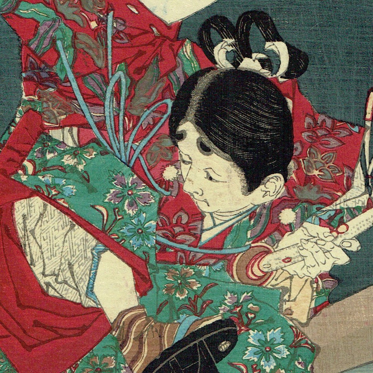 月岡芳年「義経記五條橋之図」明治14年【浮世絵】 | 浮世絵販売・買取