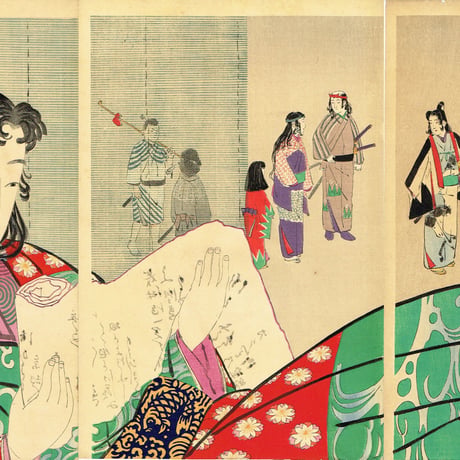 小林清親「花模様　寛永正保頃」明治29年【浮世絵】