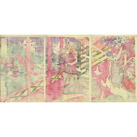 月岡芳年「矢嶋大合戦之図」明治14年(1881)【浮世絵】