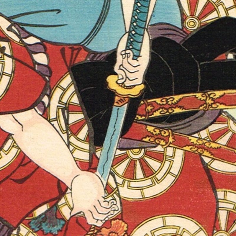 歌川国芳「源氏雲浮世画合 初音 佐藤忠信」弘化2年(1845 歌川国芳「源氏雲浮世画合 初音 佐藤忠信」弘化2年(1845