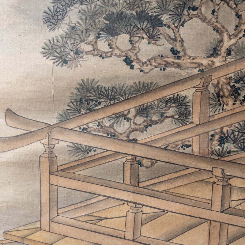 春濤 銘「芳流閣決闘図」 明治期【掛軸】 | 浮世絵販売・買取