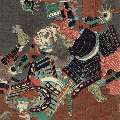 歌川芳員「佐藤四郎兵衛忠信」嘉永5年【浮世絵】