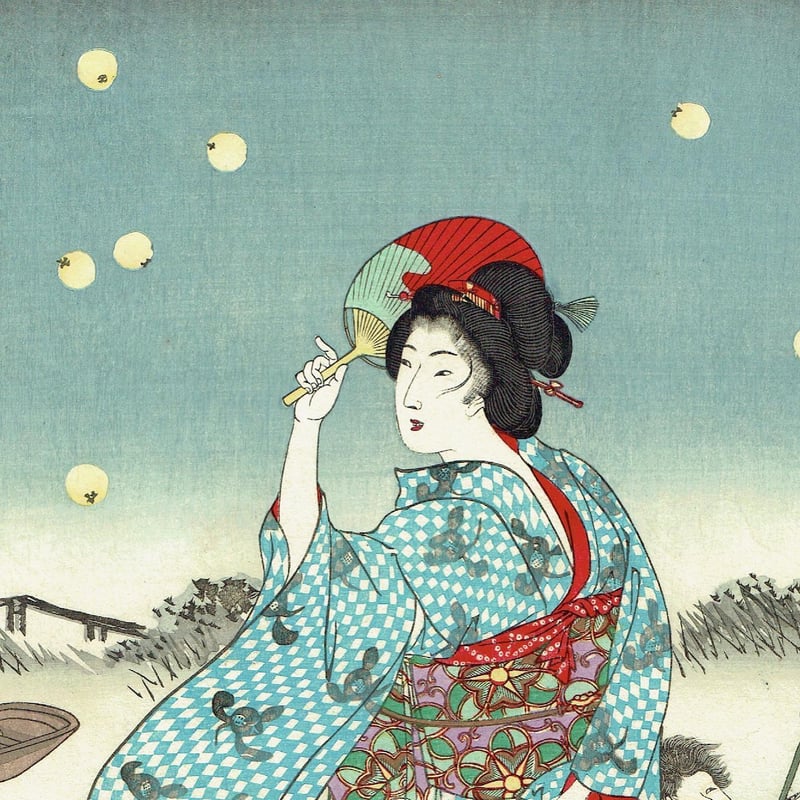浮世絵、本朝武勇鏡、橋本周延画 浮世絵、本朝武勇鏡、橋本周延画