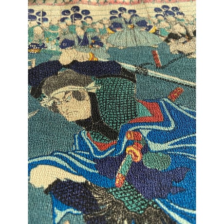 月岡芳年「縮緬絵」元絵-「白石噺敵討之図」元治元年【浮世絵】