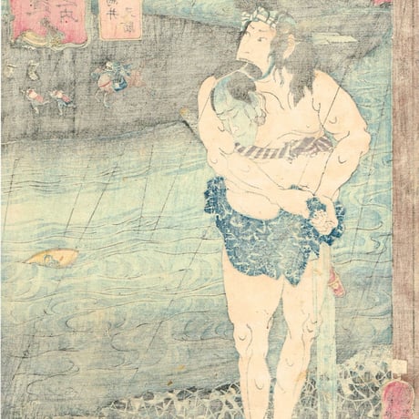 歌川国芳「木曽街道六十九次之内 塩名田」嘉永5年【浮世絵】