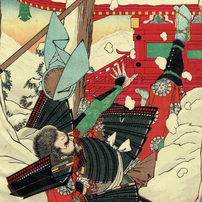 浮世絵、雪月花の内雪(源氏絵）、三枚綴り、初代歌川国輝画 fit=scale-down,w=1200
