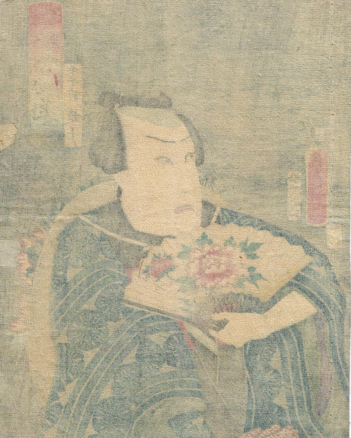 縮緬絵-豊国三代「宵祭當勢姿 手子前権十」 文久3年【浮世絵