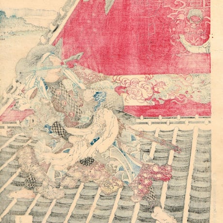 月岡芳年「芳涼閣両雄動」明治18年【浮世絵】