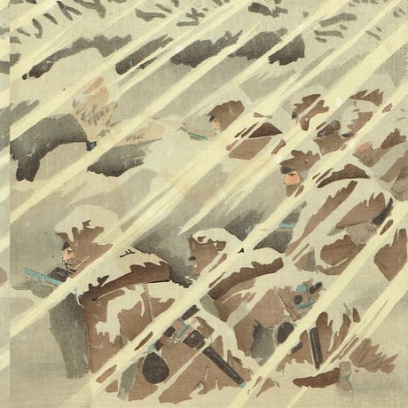 小林清親「田庄台攻撃占領之圖」明治28年（1895）【浮世絵】