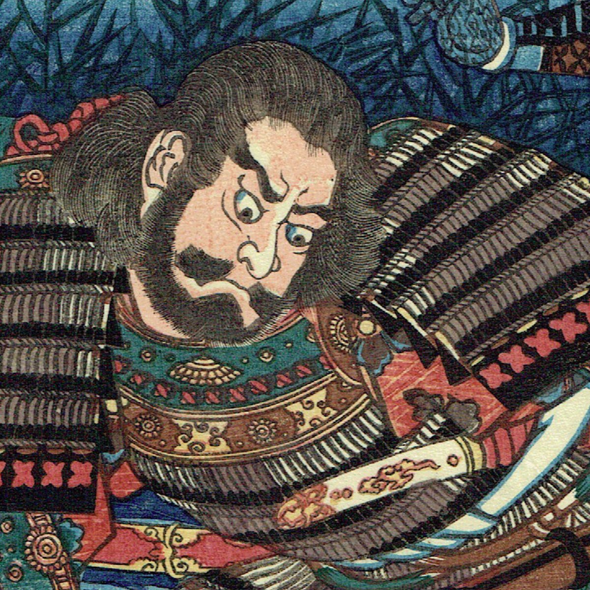 歌川国芳「木曽街道六十九之内 越川 鷲地 平九郎」嘉永5年（1852