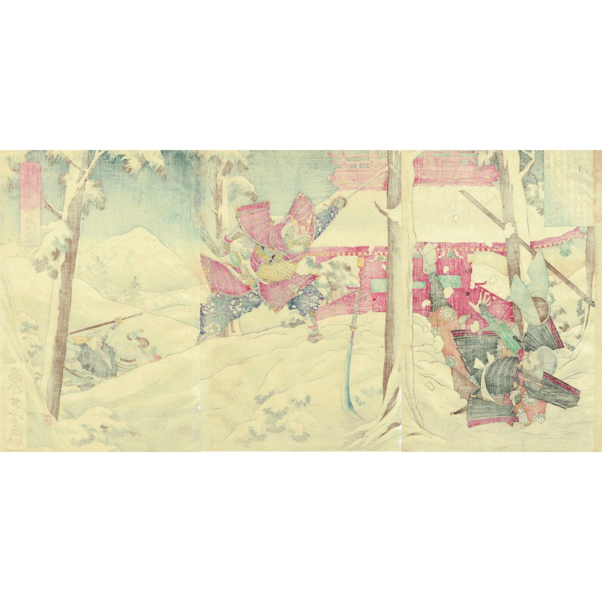 水野年方 「源平雪月花の内 雪」明治18年（1885）【浮世絵
