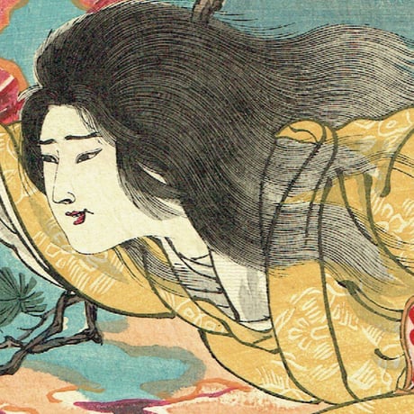 安達 吟光「古今名婦鏡  松浦左用姫」明治22年（1889）【浮世絵】