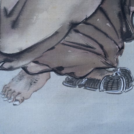 真野暁亭「達磨図」 明治期【掛軸】
