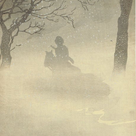 小林清親「牛荘付近 雪夜之斥侯」明治27年（1894）【浮世絵】