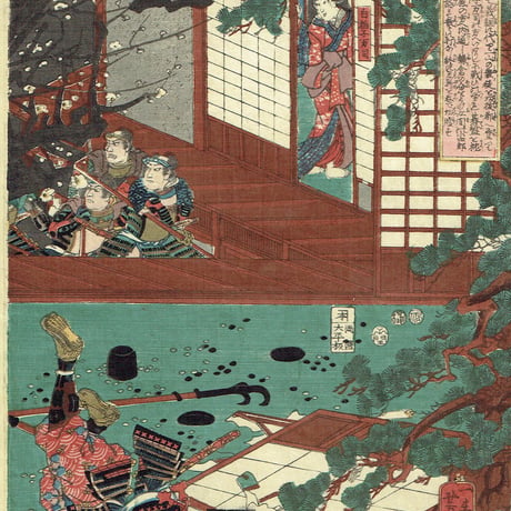 歌川芳員「佐藤四郎兵衛忠信」嘉永5年【浮世絵】