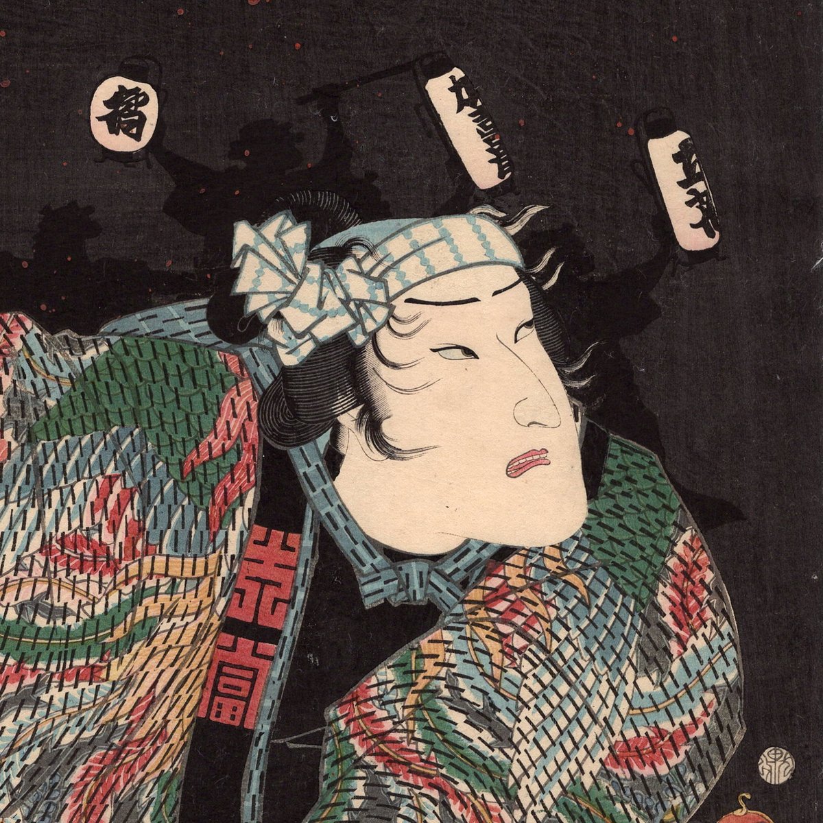 歌川芳艶 「江戸花夜の賑 三」万延一年(1860)【浮世絵】 | 浮世絵販売