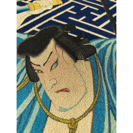 豊原国周「縮緬絵」元絵-「下女おたけ 竹松改 市村羽左衛門 下男小助 尾上菊五郎」慶応4年【浮世絵】