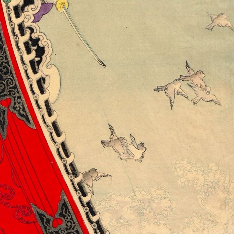 月岡芳年「芳涼閣両雄動」明治18年【浮世絵】 | 浮世絵販売 月岡芳年「芳涼閣両雄動」明治18年【浮世絵】 | 浮世絵販売
