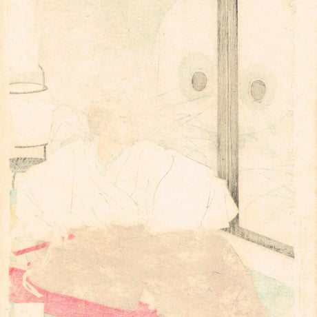 月岡芳年「新形三十六怪撰 清盛福原に数百の人頭を見る図」明治35年【浮世絵】