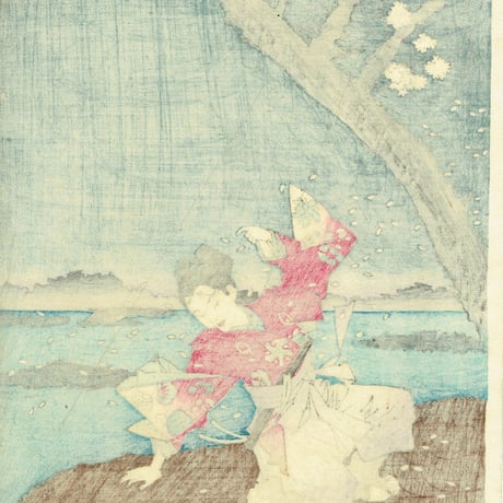 月岡芳年「東名所墨田川梅若之古事」明治16年【浮世絵】