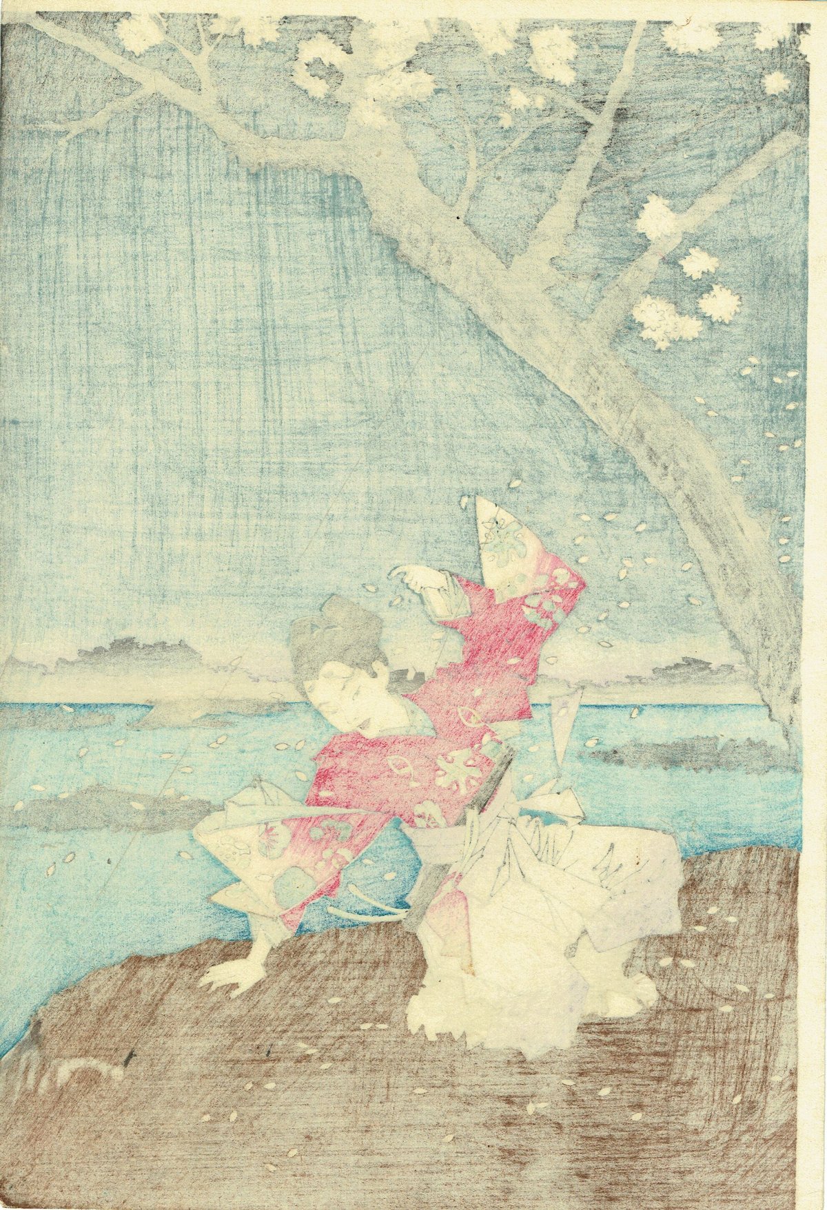 浮世絵　歌川義虎＋月岡芳年　東海道名所図會 　1865年頃 Ｗ360×Ｈ36 浮世絵 歌川義虎＋月岡芳年 東海道名所図會 1865年頃 W360×H36