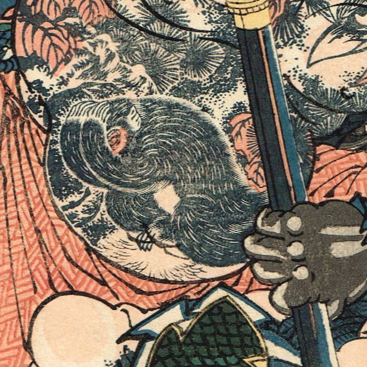 「風俗水滸伝 百八人之内 表面神鲍旭 他」春画3枚|艶本 浮世絵 木版画 浮世絵】 歌川国芳 「通俗水滸伝豪傑百八人之一個 浪裡白跳張順