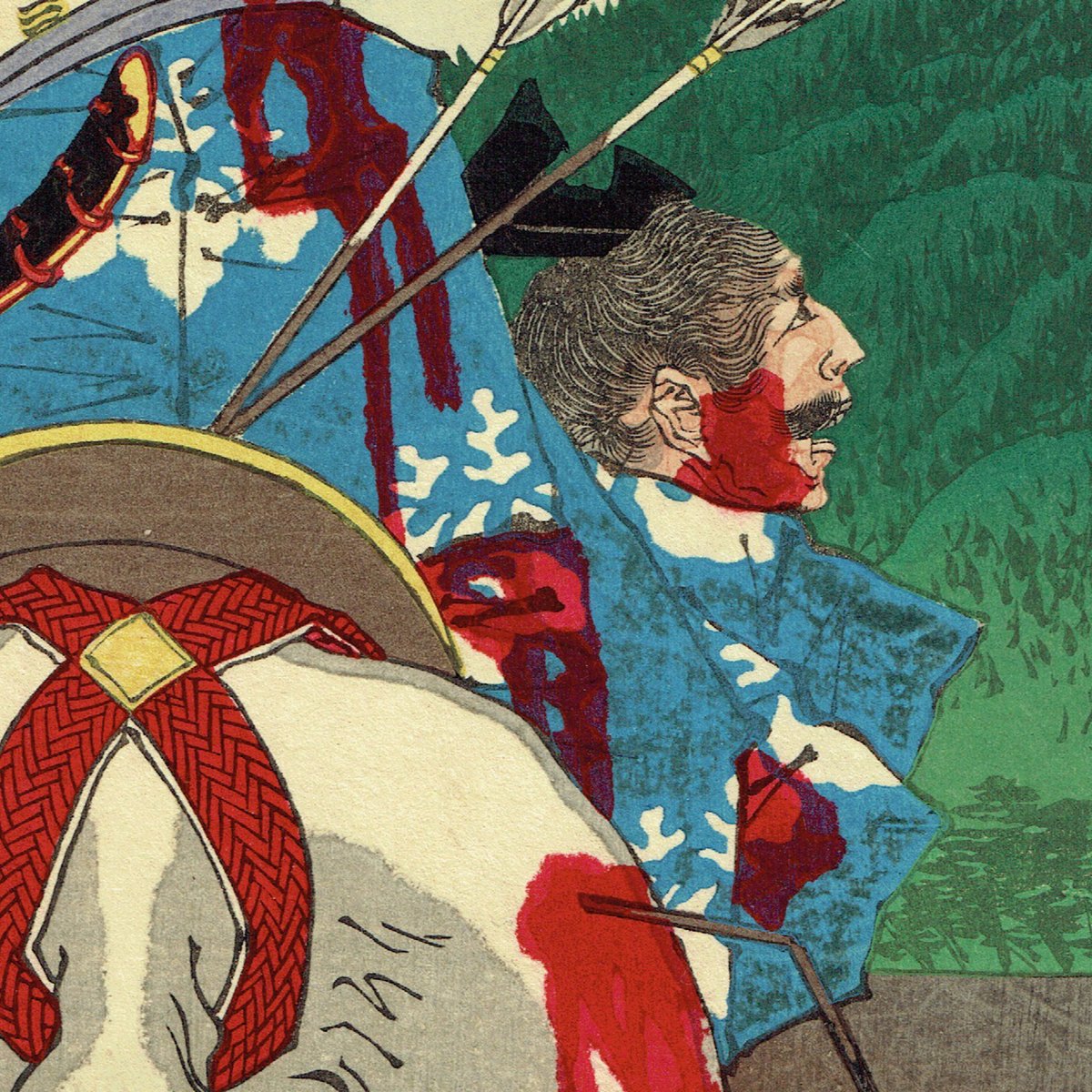 月岡芳年 『 芳年武者无類 畠山庄司重忠 』 版画 人物画 古画 浮世絵 月岡芳年「芳年武者无類 畠山庄司重忠」明治16年（1883）【浮世絵