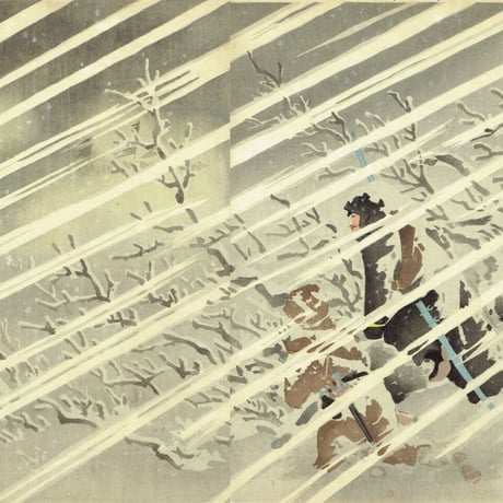 小林清親「田庄台攻撃占領之圖」明治28年（1895）【浮世絵】