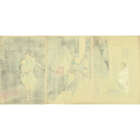 秀湖「曽我兄弟復讐之図　曽我十郎祐成　曽我五郎時致」