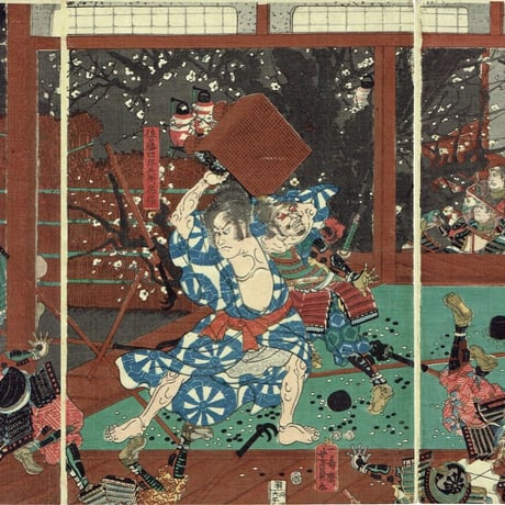 歌川芳員「佐藤四郎兵衛忠信」嘉永5年【浮世絵】