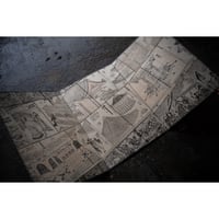 オリジナル 三枚折 タトウ 「北斎漫画内張 お堂 他」2401-d