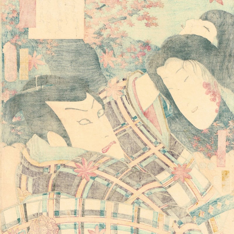 豊国三代「見立三十六歌撰 遠藤武者」嘉永5年【浮世絵】 | 浮世絵販売