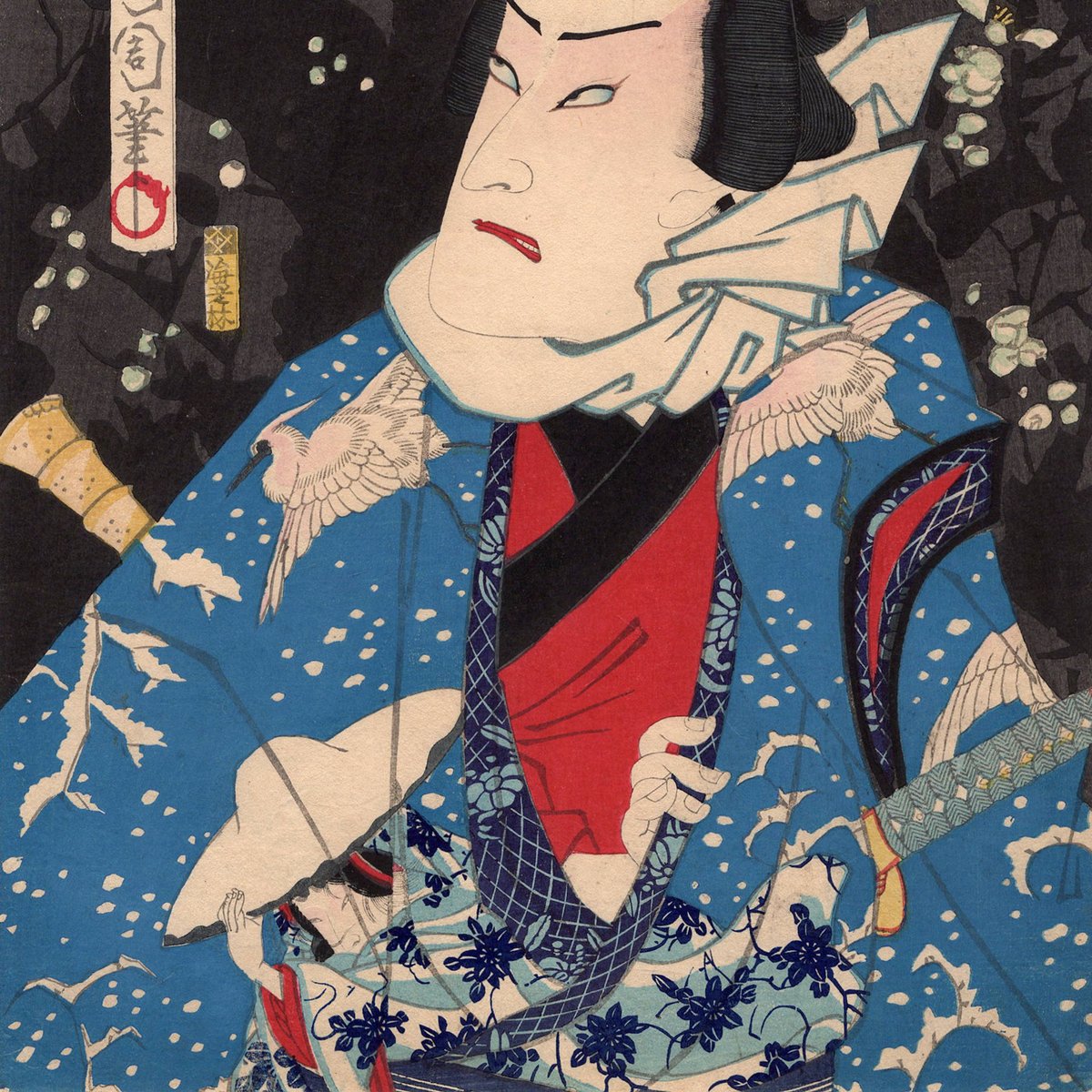 豊原国周「勇白波五色達染 白」明治3年【浮世絵】 | 浮世絵販売