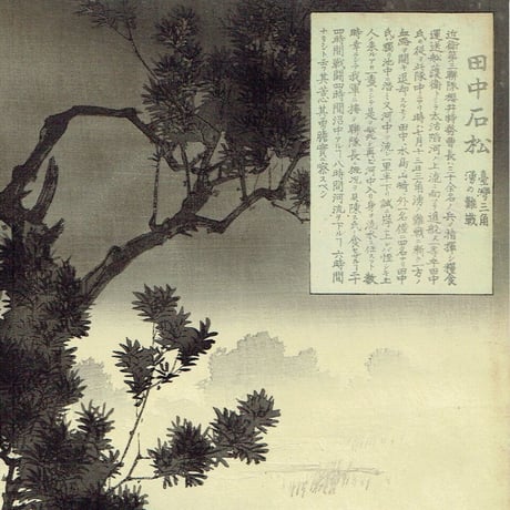 水野年方「田中石松 台湾三角湧の難戦」明治28年（1895）【浮世絵】