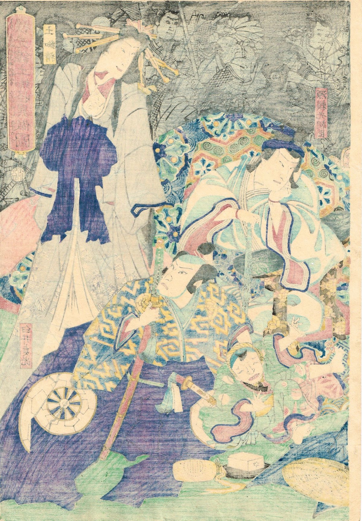 豊原国周「頼光館土蜘怪異做図」慶応3年【浮世絵】 | 浮世絵販売