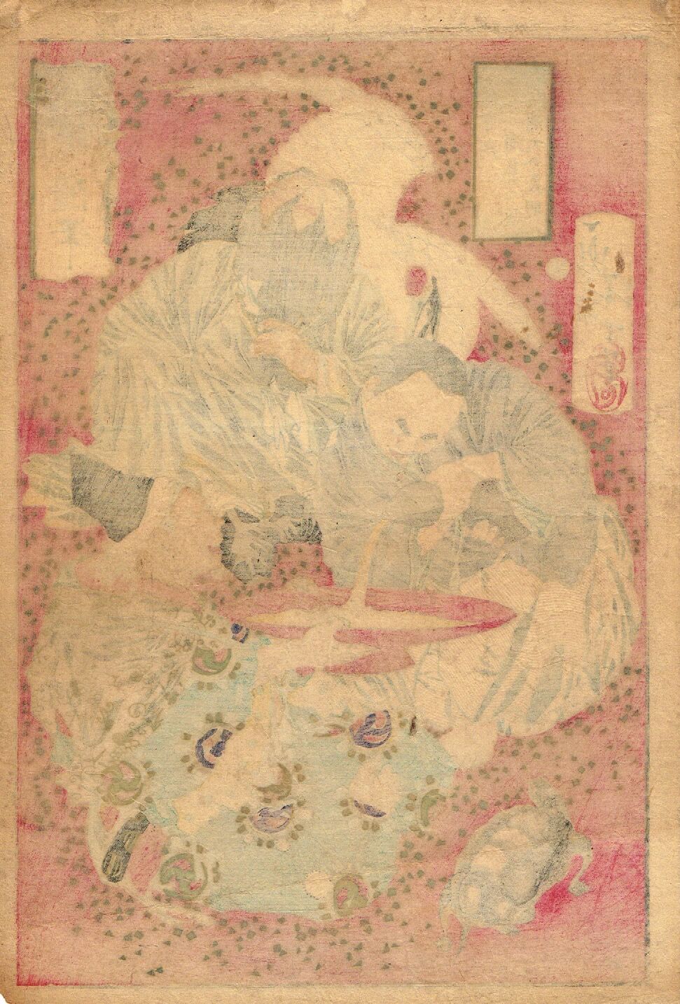 月岡芳年「一魁随筆 東方朔 浦島の子 三浦大介義明」明治6年 月岡芳年「一魁随筆 東方朔 浦島の子 三浦大介義明」明治6年