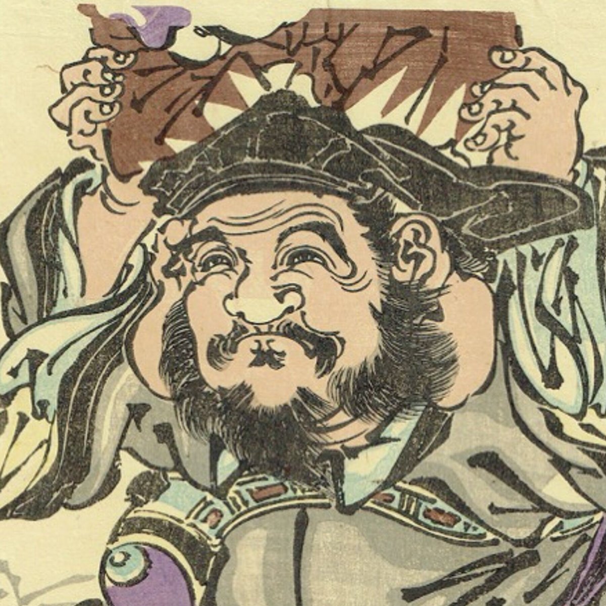 河鍋暁斎「七福神酒宴之図」明治15年【浮世絵】 | 浮世絵販売