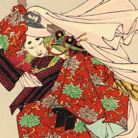 月岡芳年「月百姿 五条橋の月」明治21年【浮世絵】