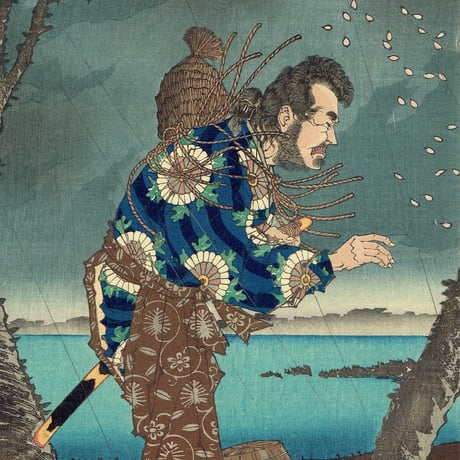 月岡芳年「東名所墨田川梅若之古事」明治16年【浮世絵】