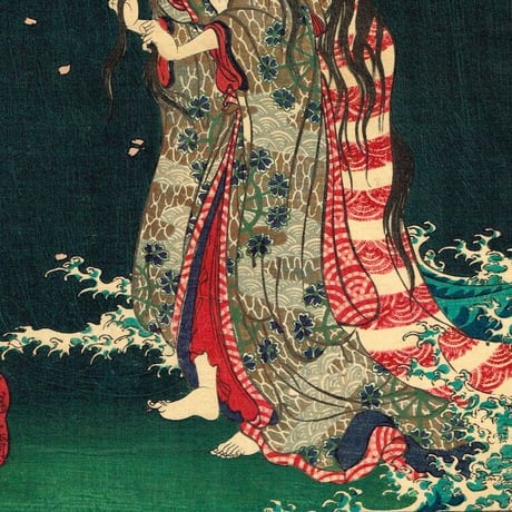 月岡芳年「和漢百物語　清姫」慶応1年【浮世絵】