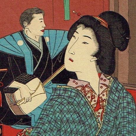 揚州周延「幻燈写心競 寄席」明治23年【浮世絵】