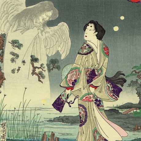 揚州周延「東錦昼夜競 伊賀の局」明治19年（1886）【浮世絵】