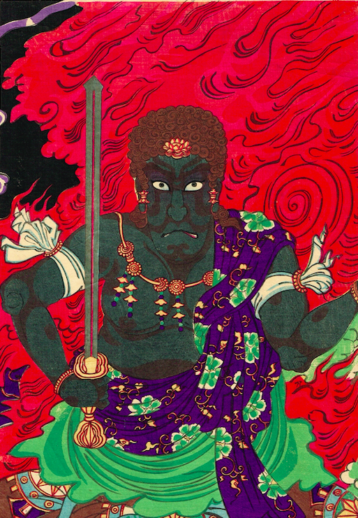 揚州周延「橋供養梵字文覚」明治16年(1883)【浮世絵】 | 浮世絵