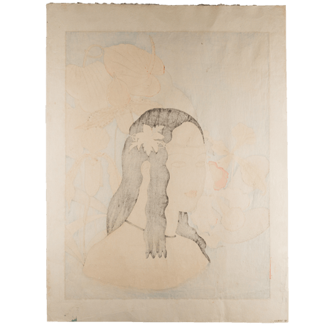 ポール・ジャクレー「パラオの娘(花の組の内)」昭和10年(1935)【浮世絵】