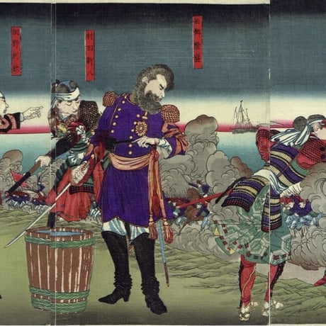小林年参（進斎）「鹿児島再乱記」明治10年（1877）【浮世絵】