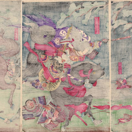 楊洲周延「大日本国誌略之内　巴御前」明治15年（1882）【浮世絵】