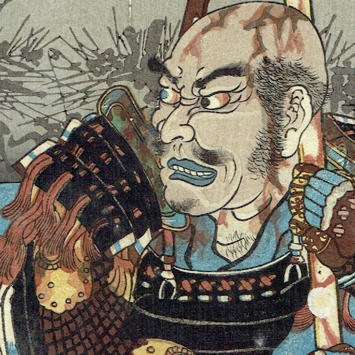 歌川国芳 「英雄大倭十二士 丑 山本勘助入道道鬼」嘉永7年(1854 