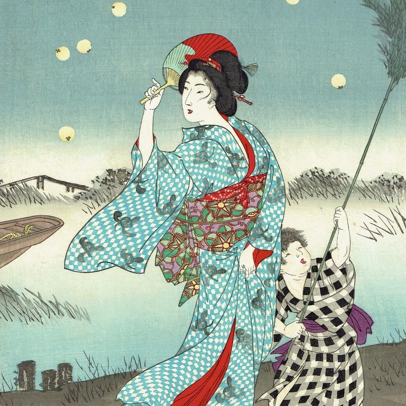 楊洲周延 「夕涼みほたるの姿見」明治26年【浮世絵】 | 浮世絵販売 楊洲周延 「夕涼みほたるの姿見」明治26年【浮世絵】 | 浮世絵販売