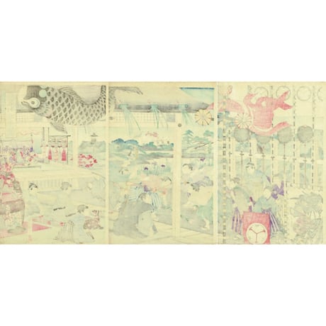 揚州周延「江戸砂子年中行事　端午の図」明治18年（1885）【浮世絵】