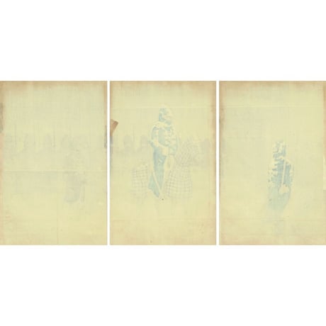 小林清親「威海衛上陸進軍之図」明治28年（1895）【浮世絵】